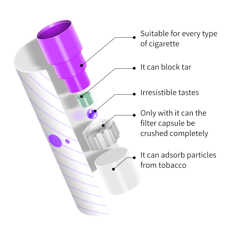 HOFI-Bursr Bead Cigarette Filters-10pcsper box-Cigaretter Flavour Changing,Remove Tar and Chemicals